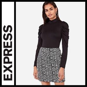 NWT Express Leopard Print Pull-On Ponte Skirt